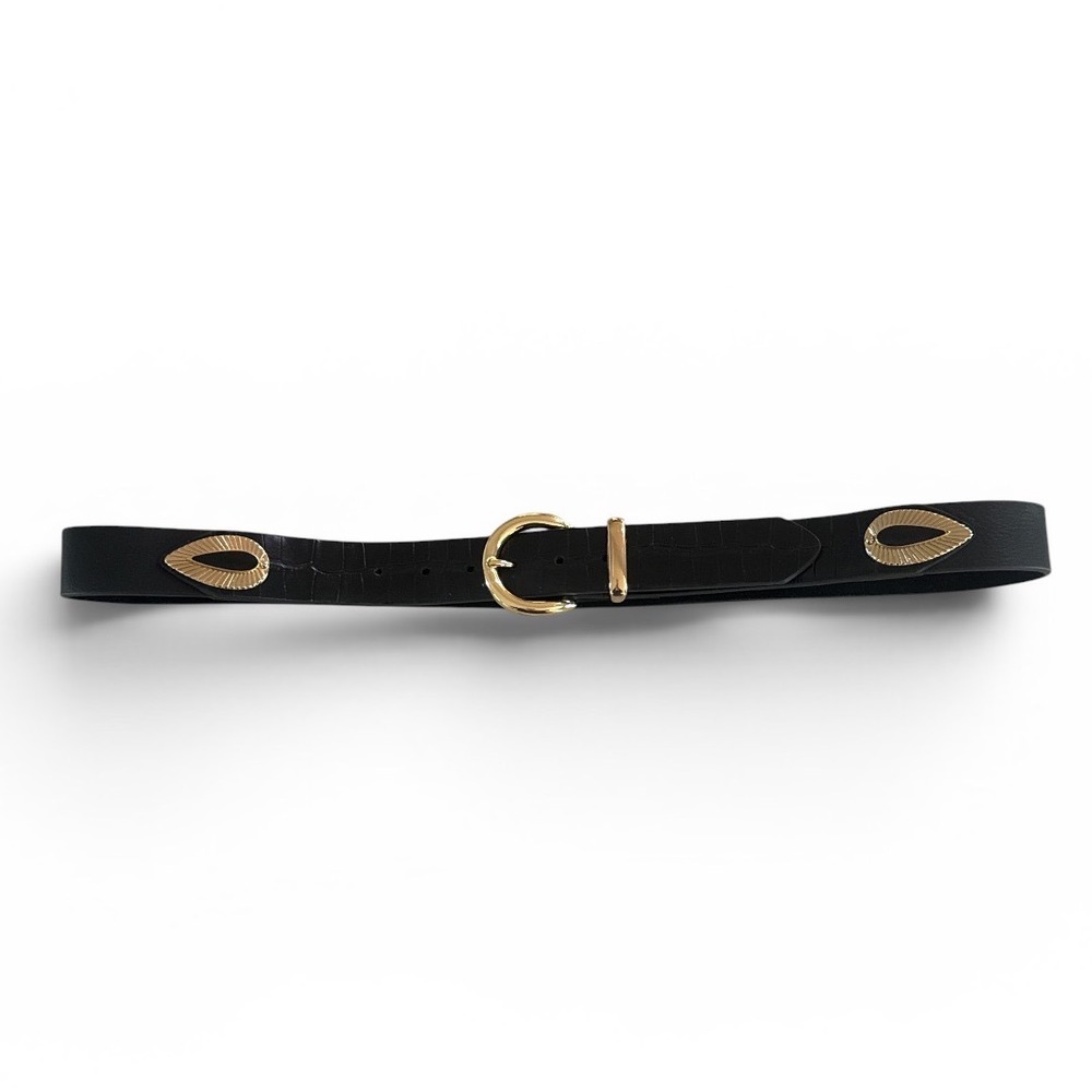 Lovelstrength Croc Embossed Leather Belt Size Small - Picture 1 of 4